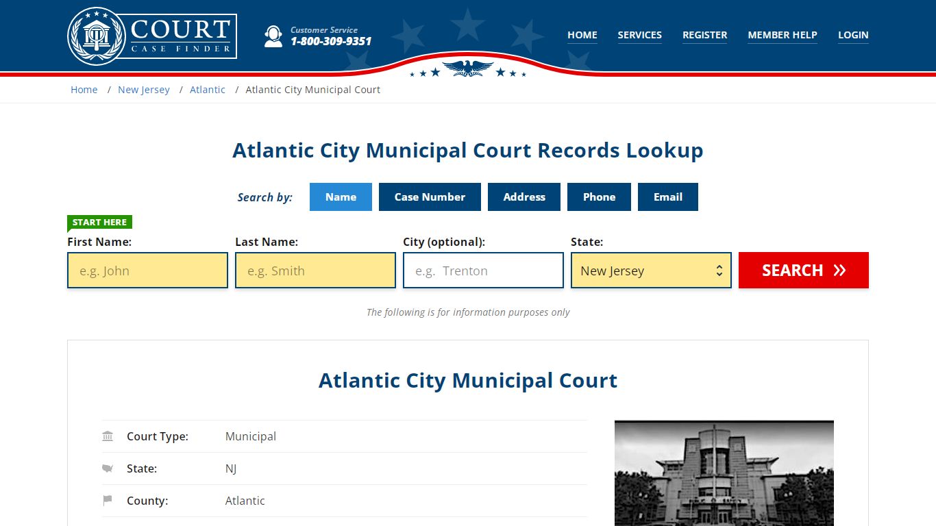 Atlantic City Municipal Court Records Lookup