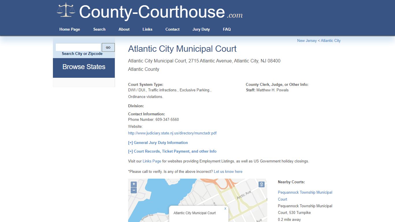 Atlantic City Municipal Court - County-Courthouse.com